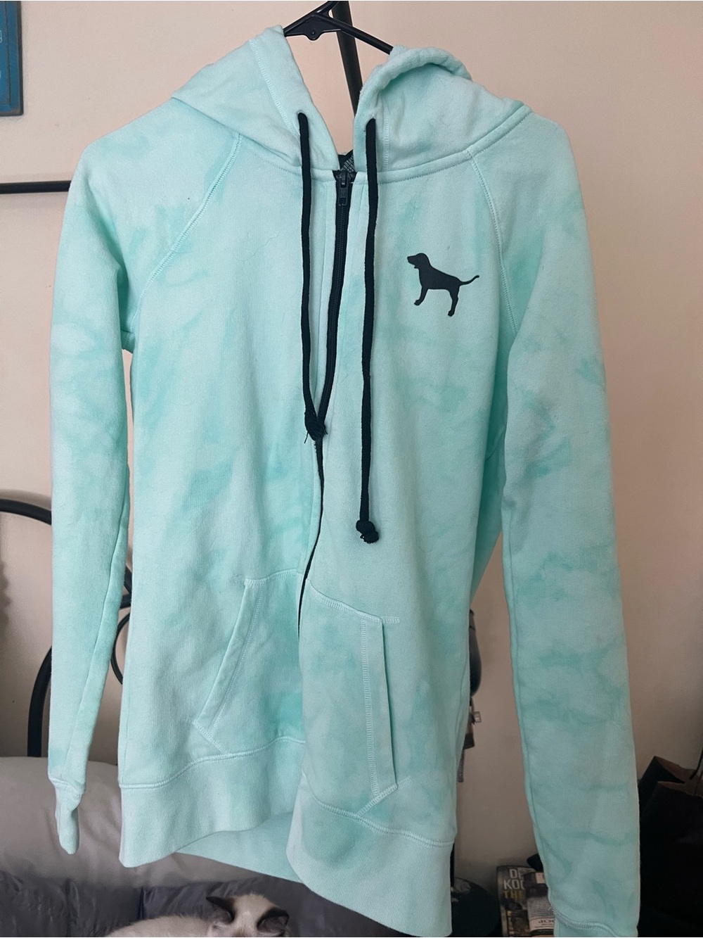 Victoria's Secret PINK Mint and Black Hoodie